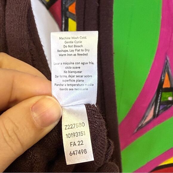 Venus, Brown Turtleneck Sweater with Braided Fringe. Size Medium. Excellent cond - Picture 6 of 7